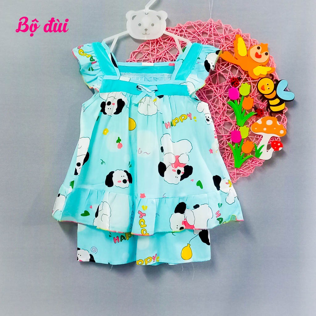 [13-14kg] Đồ bộ tole lanh đùi bé gái từ 13-14kg (shop anan)