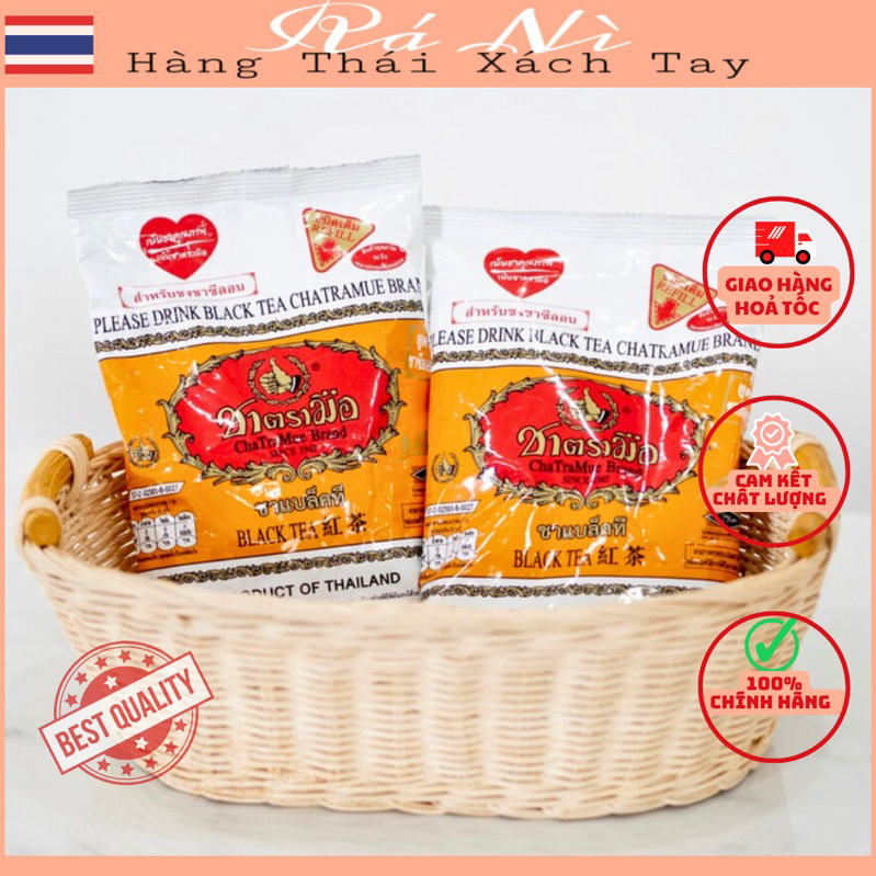 [Sẵn Shop] Trà sữa trà đen Black Tea Chatramue Thái Lan túi 200 gram
