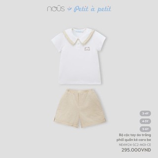 Bộ quần áo trẻ em nous kids cộc tay áo trắng quần hồng từ 2 đến 5 tuổi Nous Bình Dương - SPE01249