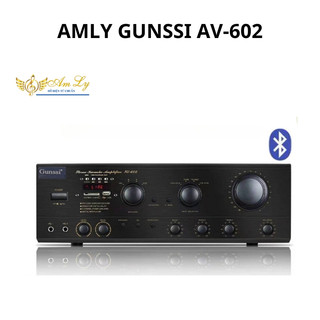 Amply karaoke, âmly karaoke bluetooth av-602 công suất 800w, 7 kênh có cổng đấu loa super bass. BẢO HÀNH UY TÍN