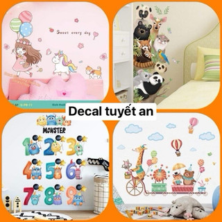 Decal Dán tường Nhiều Mẫu Thú Hàn Quốc cho bé xinh xắn