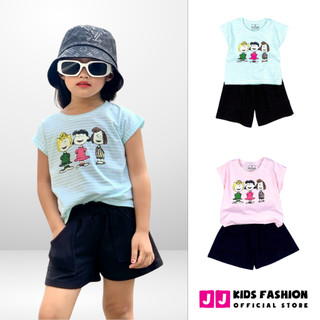 Bộ Cộc Tay Bé Gái Vải Cotton In Hình Dễ Thương – Quần Áo Trẻ Em | JJ Kids Fashion