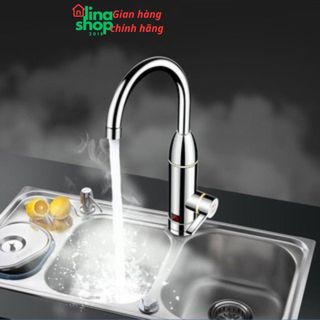 Máy làm nước nóng trực tiếp tại vòi QWATER IN-01 bằng inox kèm ổ điện chống giật