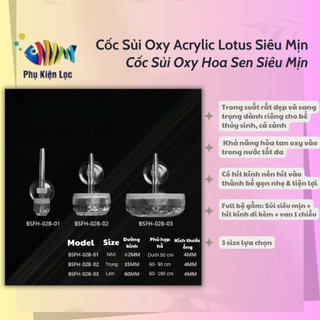 Cốc sủi oxy acrylic lotus siêu mịn | cốc sủi oxy hoa sen siêu mịn