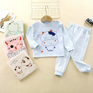 Bộ thu đông bé trai bé gái chất cotton nỉ mềm cho bé 0-6 tuổi hàng Quảng Châu cao cấp BTD1