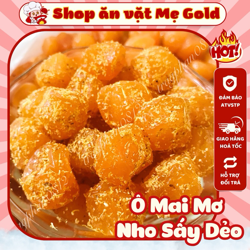 Ô mai mơ nho gừng sấy dẻo (500g)