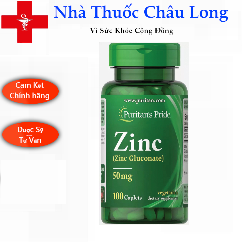 Viên bổ sung kẽm cho người lớn Puritan’s Pride ZinC 50mg