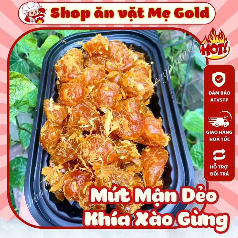 Ô mai/mứt mận dẻo khía xào gừng (500g)