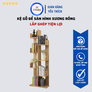 ✅Giảm Sốc 📚 Kệ Sách Gỗ Nghệ Thuật Hình Cây. Kệ Sách Xương Rồng 8 Ngăn Lắp Ghép Siêu Đẹp 📚