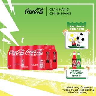 Lốc 24 Chai Nước Ngọt Giải Khát Có Ga Coca-Cola 390ml/Chai Coca-Cola Official Store