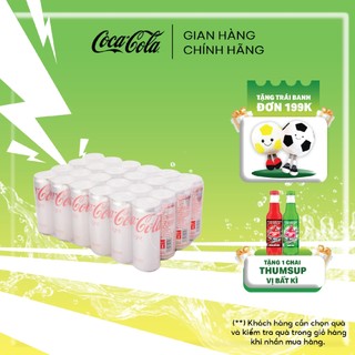 Lốc 24 Lon Nước Giải Khát Không Đường Coca-Cola Light Lon 320ml/Lon Coca-Cola Official Store