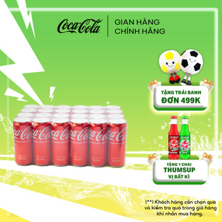 Thùng/Lốc 24 Lon Nước Ngọt Giải Khát Coca-Cola Vị Nguyên Bản Original 320m/Lon Coca-Cola Official Store