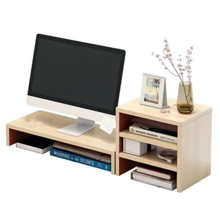 🌟🌟🌟COMBO 🎗️ KỆ ĐỂ MÁY TÍNH kèm KỆ SÁCH ĐỂ BÀN 🌈 LẮP GHÉP - MÀU VÂN GỖ