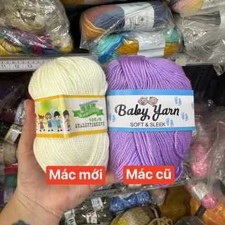 Len BABY SOFT siêu mềm mịn đan móc đồ cho bé (cuộn 50gr) (26279)