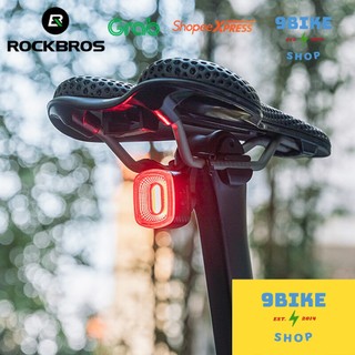 Đèn nháy đèn chớp xe đạp cảm biến rockbros q2s sạc usb type c - tự tắt thông minh