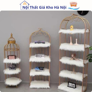 Kệ lồng chim 3,4, 5 tầng , khung sắt sơn tính điện . decor , trang trí