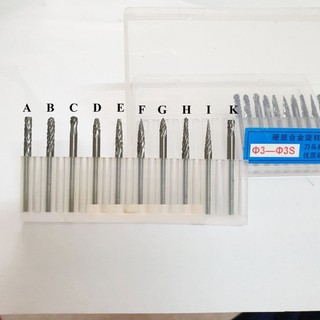 mũi mài khắc hợp kim trục 3mm đầu 3mm(giá 1 mũi)