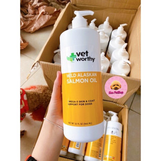Dầu cá hồi Vet Worthy Salmon Oil cho chó mèo chai 200ml