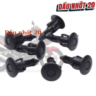 Combo 20 ốc nhựa, chốt nhựa bấm dàn áo xe máy 6li