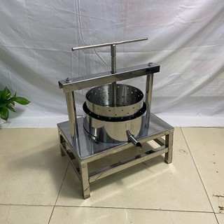 LOẠI LỚN -Máy vắt ép nước cốt dừa , ép tóp mỡ, ép bã cafe bằng tay lồng ép 25cm làm bằng chất liệu inox