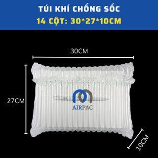 Bao bì đóng gói  túi nilon, bọc khí chống sốc Airpac vận chuyển hàng hóa dễ vỡ 14 cột bọc đồ 32cm x 27cm x 10cm
