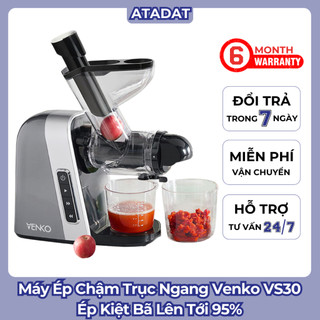 Máy Ép Chậm Trục Ngang Venko VS30, Ép Trái Cây VS25 Giữ 95% Lượng Nước, Bảo Hành 12 Tháng Bản Mới Nhất