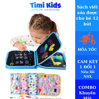 Sổ vẽ viết tự xóa graffiti phát sáng cho bé có tặng bút xóa được, đồ chơi tranh tô màu ma thuật cho bé