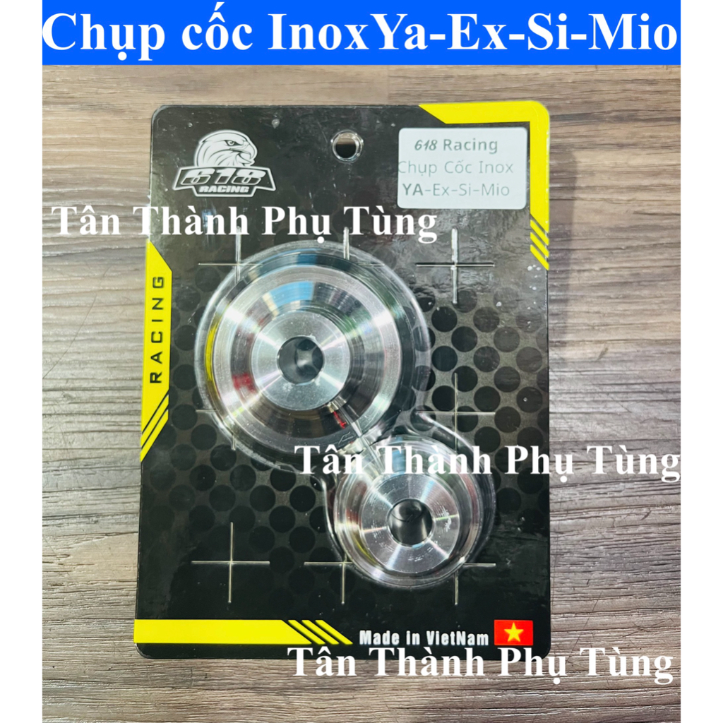 Chụp cóc Yamaha, Exciter , Sirius, Mio Inox 304- 618