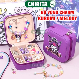 Vòng Charm Kuromi, Melody, Cinnamoroll Nhiều Họa Tiết Gồm Dây Chuyền , Vòng Tay - Đồ Chơi Handmade Tự Làm Cho Bé Chirita
