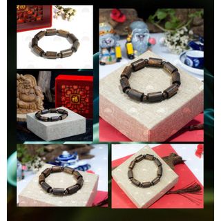 Vòng Tay Trầm Hương - Trầm Hương Bình An - Trụ Trúc Sánh Chìm Tự Nhiên 8ly 10ly 12ly 14ly