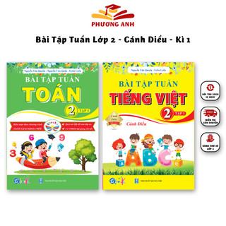 Sách - Bộ BÀI TẬP TUẦN Toán và Tiếng Việt lớp 2 - Chương Trình CÁNH DIỀU - Học Kì 1 (2 quyển)