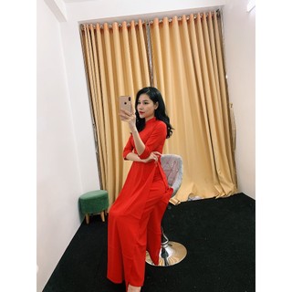 Áo dài trơn lụa Nhật cổ 2 phân màu hồng sen