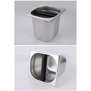 Hộp đập bã cà phê inox- ca đánh bã cà phê inox phụ kiện máy cà phê