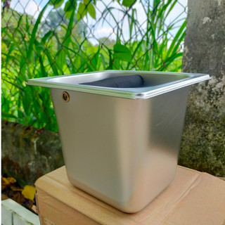 Hộp đập bã cà phê inox- ca đánh bã cà phê inox phụ kiện máy cà phê