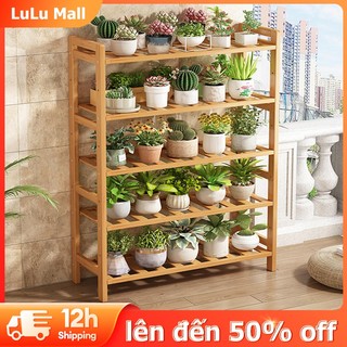 LULU Kệ Để Chậu Hoa Tiện Dụng Cao Cấp Tre Kệ Đa Năng Decor