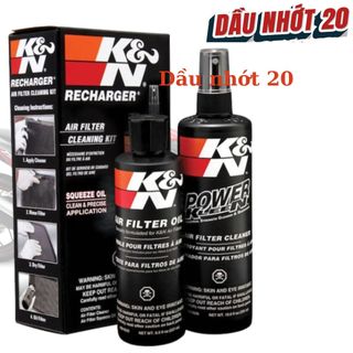 Bộ vệ sinh lọc gió KN K&N - Tẩm dầu lọc gió độ lọc trụ KN, hàng xịn giá tốt, hàng xịn giá tốt