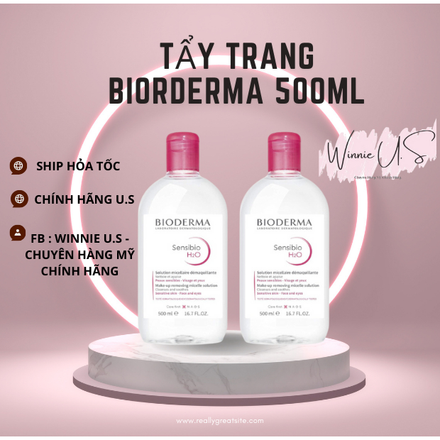 [Bill U.S Costco] Nước Tẩy Trang Bioderma 500ml.