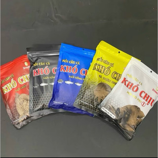 Cám câu cá Khó Chịu đỏ,đen, vàng, xanh, trắng 250g chuyên chép, trôi, phi...