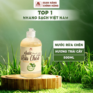 Nước rửa chén bát hữu cơ An An 500ml, dầu rửa bát bồ hòn không chất tẩy rửa an toàn cho da tay thân thiện với môi trường
