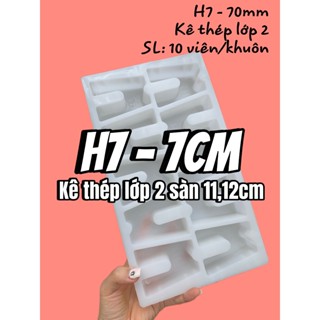 Khuôn nhựa đúc con kê bê tông H7  70mm  dùng kê thép sàn lớp trên khi đổ bê tông siêu bền chất lượng 