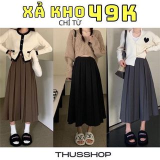 [XẢ KHO] CHÂN VÁY A DÁNG DÀI XẾP LY