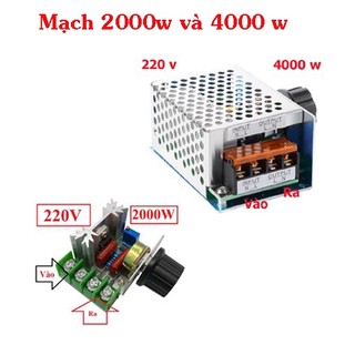 MẠCH DIMMER 4000W SCR - Mạch điều khiển tốc độ động cơ, độ sáng bóng đèn AC 220v và Mạch Dimmer 2000W 220V