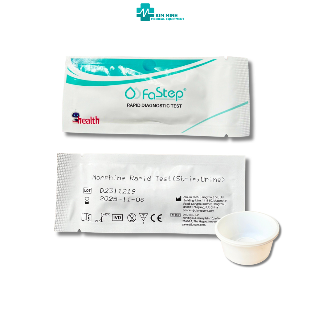 (Hoả tốc HCM)Que thử Morphine Fastep phát hiện morphine/heroin (01 test+01 cốc)