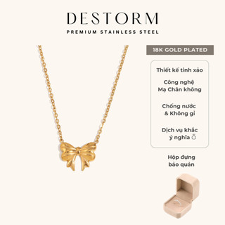  Dây chuyền nam/nữ mạ vàng 18K Destorm, Vòng cổ nữ thiết kế chống nước và tặng hộp bảo quản - N318