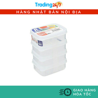 [Hỏa tốc HCM] Set 4 hộp nhựa 100ml đựng đồ ăn dặm, linh kiện điện tử Nakaya Nội địa Nhật Bản