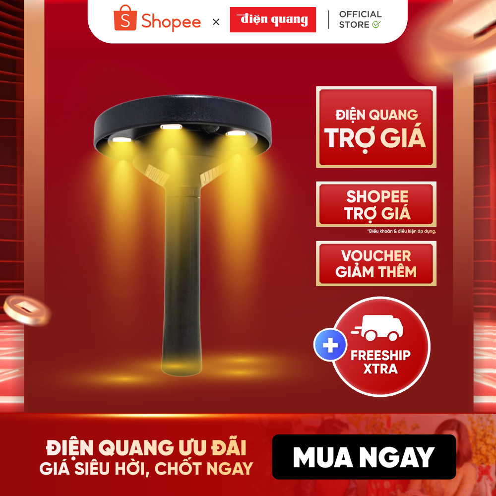 Combo 2 Đèn LED Solar Chiếu Sân Vườn ECO SGL03 ĐM (100lm, đổi màu IP65, tấm pin tích hợp)