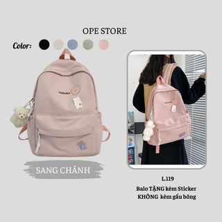 Balo Ulzzang nam, nữ basic đi học, đi chơi phong cách Hàn Quốc (Tặng kèm 3-4 sticker)