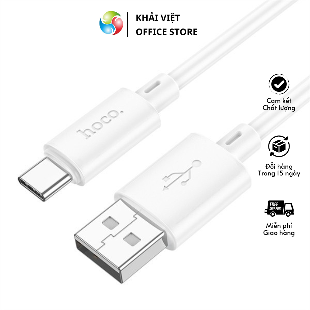 Cáp HoCo X88 Type C ra Type C dài 1m 60W (Trắng)
