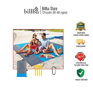 Thảm dã ngoại Polyester chống thấm nước có túi đựng- Thảm bạt picnic 2m1x2m4 dã ngoại, tắm biển