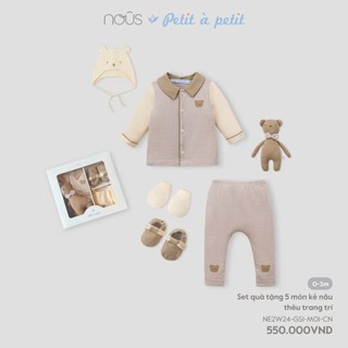 Set quà tặng 5 món sơ sinh nous 2023 siêu xinh cho bé 3-6kg